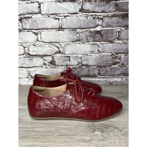 Fitflop Red Croco Leather Lace Up Comfort Oxfords Shoes Women Sz 7M US/38EU - Picture 16 of 16